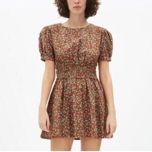 Free People Red Floral Mini Dress
